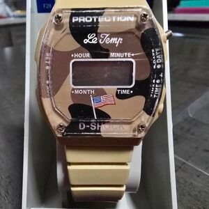 Vintage Casio Digital Watch w/ Display Case, Manual & 1995 Receipt